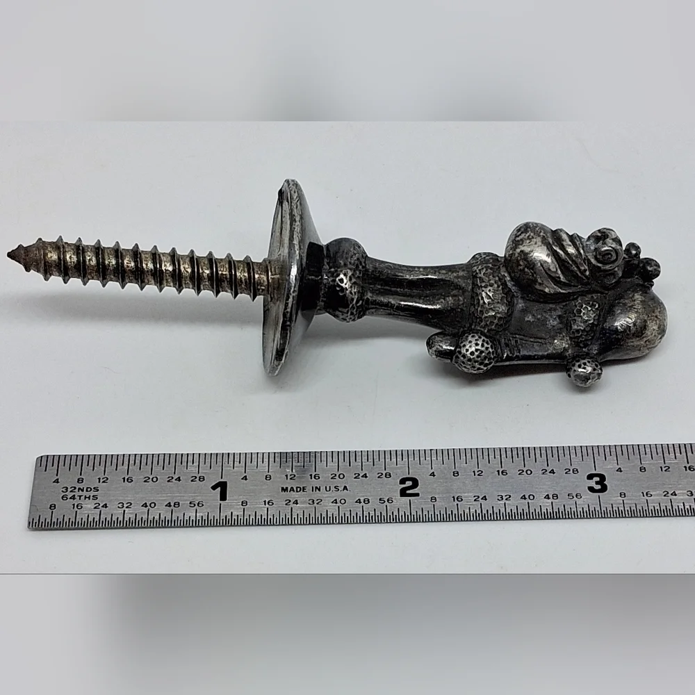 * Vintage Reed Barton Pewter Santa Claus Bottle Stopper Christmas
